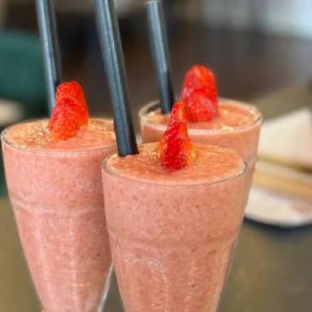 Fresh Smoothies served at Papillon café and restaurant Birmingham