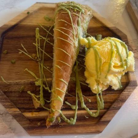 Crispy Baklavas served at Papillon café and restaurant Birmingham